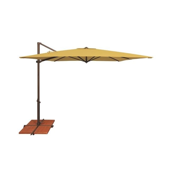 Simply Shade SimplyShade SSAG5A-86SQ00-D2402 Skye 8.6 ft. Square Solefin Cantilever Umbrella with Cross Base Lemon SSAG5A-86SQ00-D2402 - main